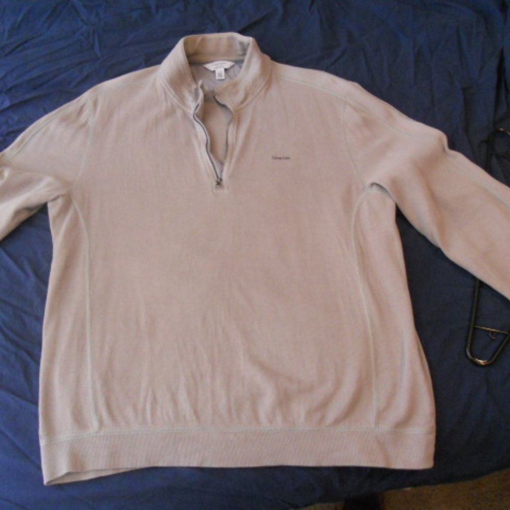 Calvin Klein Quarter Zip,  Large Gray